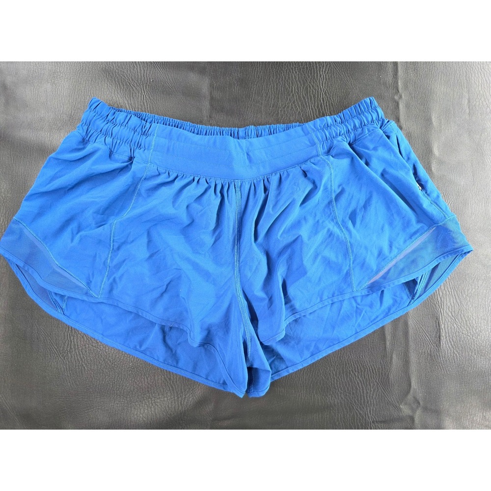 Lululemon Hotty Hot High-Rise Lined Short 4 Inch Blue Size 14 W7AUSR
